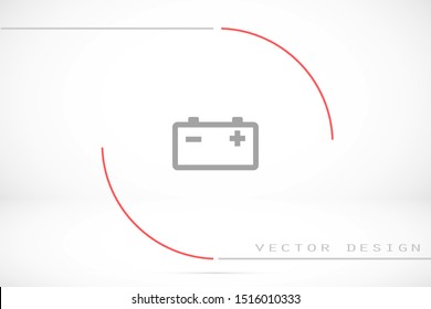 Battery load icon. illustration of car battery icon on white background. Battery Charger phases illustration icon. Battery Simple flat icon.