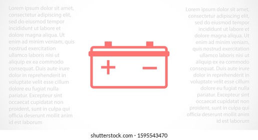 Battery load icon. illustration of car battery icon on white background. Battery Charger phases illustration icon. Battery Simple flat icon.