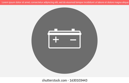 Battery load icon. illustration of car battery icon on white background. Battery Charger phases illustration icon. Battery Simple flat icon.