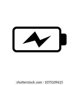 Battery load icon isolated on white background. Flat logo for business, marketing, internet concept. Trendy modern vector symbol for web site design or mobile app.