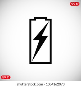 Battery load icon, stock vector illustration flat design style