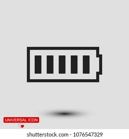 Battery load icon, stock vector illustration flat design style