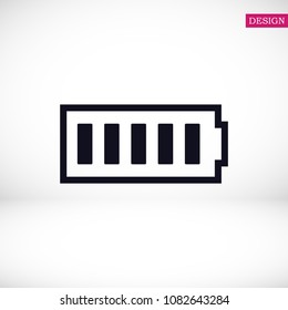 Battery load icon, stock vector illustration flat design style