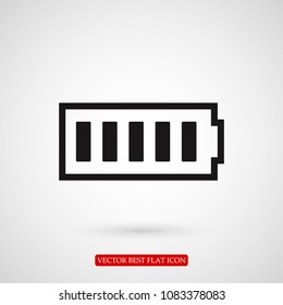 Battery load icon, stock vector illustration flat design style