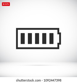 Battery load icon, stock vector illustration flat design style