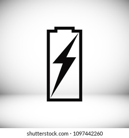 Battery load icon, stock vector illustration flat design style