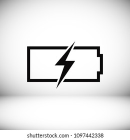 Battery load icon, stock vector illustration flat design style