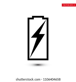 Battery load icon, stock vector illustration flat design style