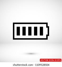 Battery load icon, stock vector illustration flat design style