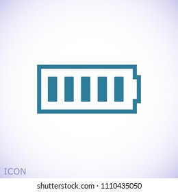 Battery load icon, stock vector illustration flat design style
