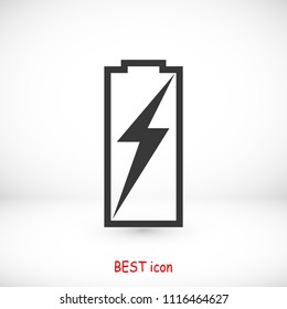Battery load icon, stock vector illustration flat design style