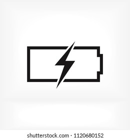 Battery load icon, stock vector illustration flat design style