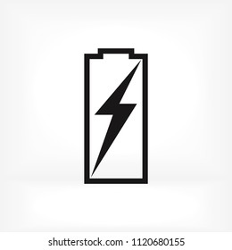 Battery load icon, stock vector illustration flat design style
