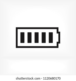 Battery load icon, stock vector illustration flat design style