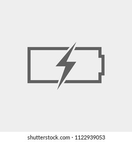 Battery load icon, stock vector illustration flat design style