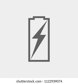 Battery load icon, stock vector illustration flat design style