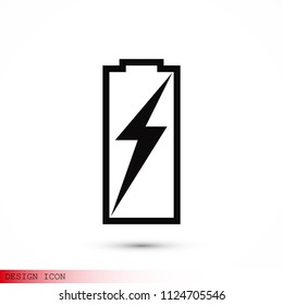 Battery load icon, stock vector illustration flat design style