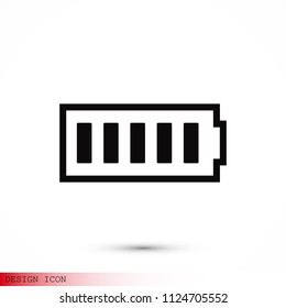 Battery load icon, stock vector illustration flat design style