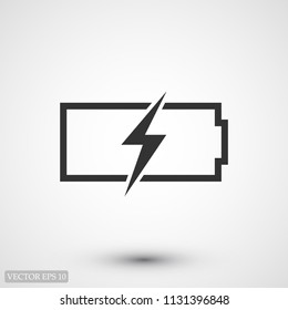 Battery load icon, stock vector illustration flat design style