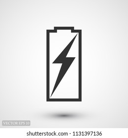 Battery load icon, stock vector illustration flat design style