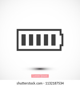 Battery load icon, stock vector illustration flat design style