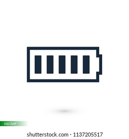 Battery load icon, stock vector illustration flat design style