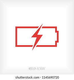 Battery load icon, stock vector illustration flat design style