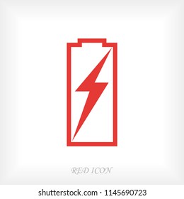 Battery load icon, stock vector illustration flat design style