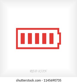 Battery load icon, stock vector illustration flat design style