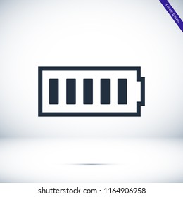 Battery load icon, stock vector illustration flat design style