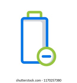 Battery load icon, stock vector illustration flat design style