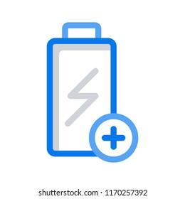 Battery load icon, stock vector illustration flat design style