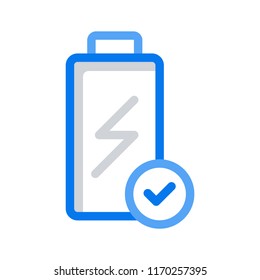 Battery load icon, stock vector illustration flat design style