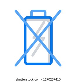 Battery load icon, stock vector illustration flat design style