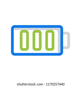 Battery load icon, stock vector illustration flat design style