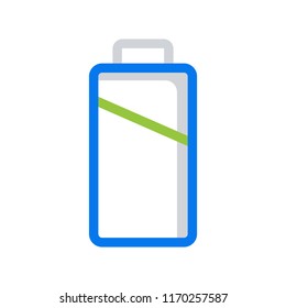 Battery load icon, stock vector illustration flat design style