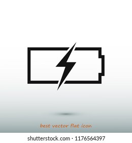 Battery load icon, stock vector illustration flat design style
