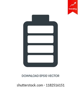 Battery load icon, stock vector illustration flat design style