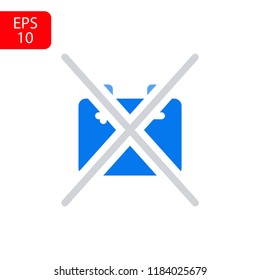 Battery load icon, stock vector illustration flat design style