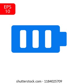 Battery load icon, stock vector illustration flat design style