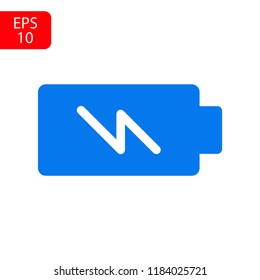 Battery load icon, stock vector illustration flat design style