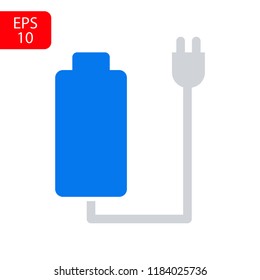 Battery load icon, stock vector illustration flat design style