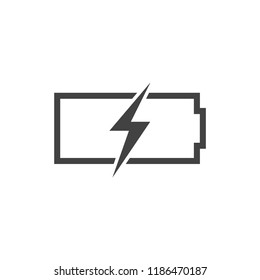 Battery load icon, stock vector illustration flat design style