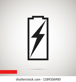 Battery load icon, stock vector illustration flat design style