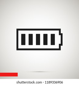Battery load icon, stock vector illustration flat design style