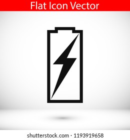 Battery load icon, stock vector illustration flat design style