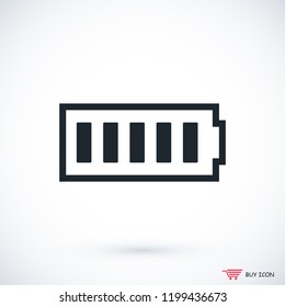 Battery load icon, stock vector illustration flat design style