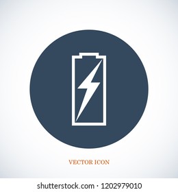 Battery load icon, stock vector illustration flat design style