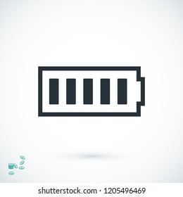 Battery load icon, stock vector illustration flat design style