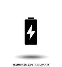 Battery load icon, stock vector illustration flat design style